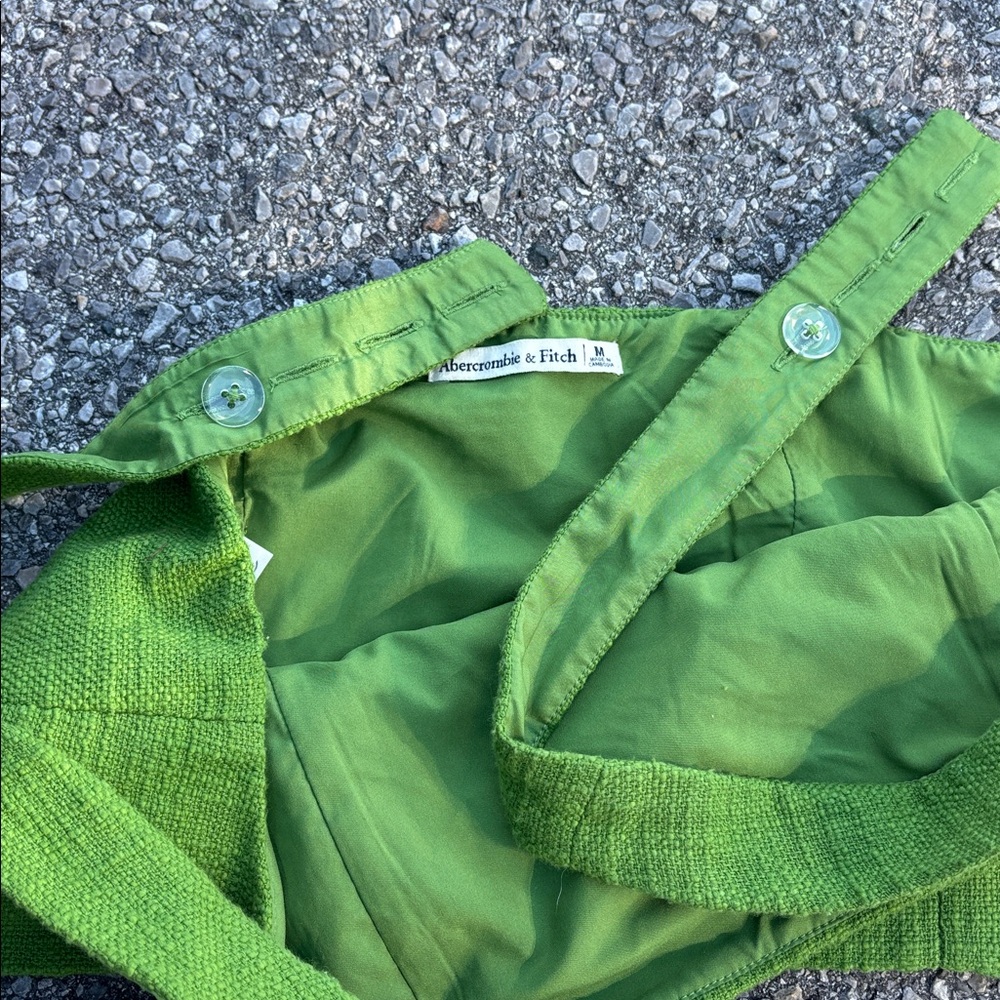 A&F Textured Vibrant Green Crop Top - Picture 5 of 5
